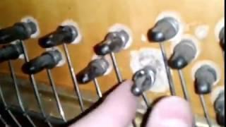 YouTube  "TheMaximillyan". How tighten loose tuning pin using сorrugated cardboard shim