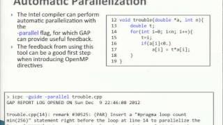 Vectorizing with Intel Compilers