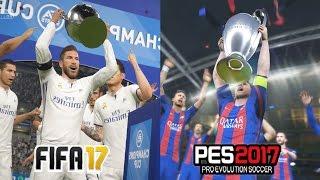 FIFA 17 vs PES 2017 UEFA CHAMPIONS LEAGUE FINAL Comparison