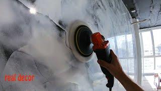 How to make marble walls with your own hands!