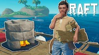 BUILDING A COLLECTION NET RAFT! - Raft Multiplayer Gameplay - Survival Raft Building Game