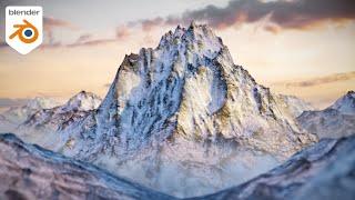 Blender Mountain Tutorial - Create Beautiful Mountains in 2 minutes