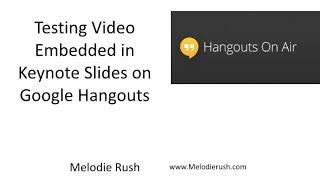 Embedded Video in Keynote