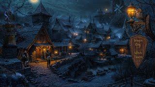 Fantasy Medieval Winter Ambience | Dragon, Blizzard, Blacksmith, Wind & Snow for Sleeping & Relaxing