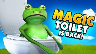 Flushing The FROG And Other STUFF Into the New MAGIC TOILET! - Amazing Frog?