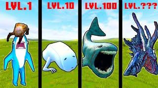 EVOLUTIA BLOOP GMOD LVL 1 VS LVL 10 VS LVL 100 VS LVL ??? DRACULASS VS EVOLUTIA  BLOOP DEMONIC!