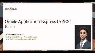 Oracle Application Express Part 1