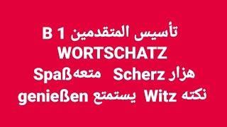 الالمانيه  499 ( تأسيس المتقدمين B 1 WORTSCHATZ  Spaß  - Scherz- genießen- Witz ) Learn German