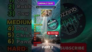 Can You Name these Animals from Their Pictures PART 2 #quiz  #quizolearn #youtubeshorts