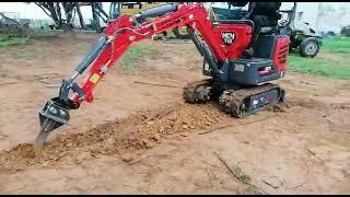 MCM's 11D Mini Excavator - Single-Shank Ripper Attachment In Action