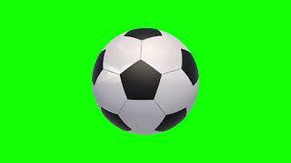 Green screen football ball spinning Free download 3D footage