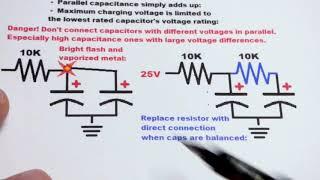 Dangers of connecting capacitors in parallel electronics how to DIY tutorial by electronzap