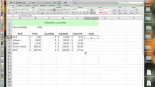 Excel - Calculating Discounts