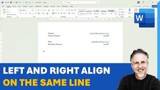 How to Left and Right Align on the Same Line in Microsoft Word - 2 Easy Methods