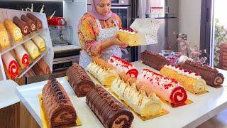 how to produce 10 swiss roll cake roll end of year mass production