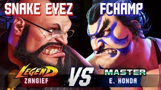 SF6 ▰ SNAKE EYEZ (Zangief) vs FCHAMP (E.Honda) ▰ High Level Gameplay