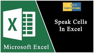 Microsoft Excel - Speak Cells.