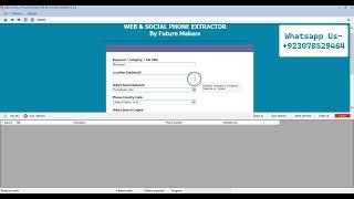 Web and Social Phone Extractor By Future Makers | Social Phone Numbers Scraper #Data_Scraper