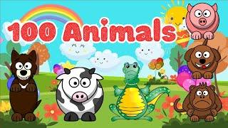 100 Animal Sounds Song | Fun Farm and Wild Animal Noises for Kids | Little Bunny Learns