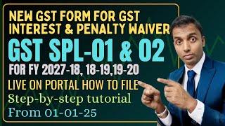 New GST Form GST S0L 01 & 02 for Interest & Penalty Waiver for Amnesty scheme under section 128A |