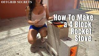 4 Block Rocket Stove Build