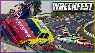 Wrecked into the GRANDSTANDS! | Wreckfest NASCAR Legends