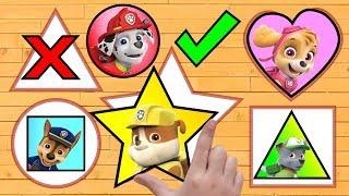 PAW Patrol! Learn Shapes | Right or Wrong Shapes Educational Puzzle Video