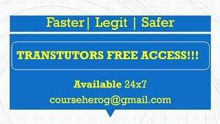 Transtutors free access | Accounts | Solution pdf download