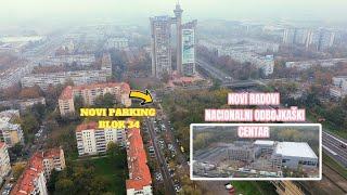 Beograd novi parking Nacionalni Odbojkaški centar uz radove na objektu,novi parking blok 34 dron 