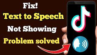 How To Fix! Text to Speech Not Showing Problem Solved | How to get text to speech on TikTok