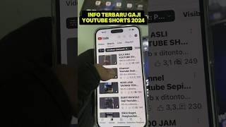 Info Terbaru, Gaji YouTube Shorts 2024 #tutorialyoutube #shorts