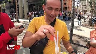 Trying street food in COLOMBIA  | The real arepa?