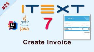 #25 Create PDF Invoice in iText 7 Java