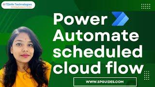 How to create a scheduled cloud flow on Power Automate