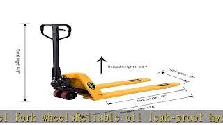 APOLLOLIFT 2" Low Profile Manual Pallet Jack Truck 3300lbs Capacity 48" L×27" W A-1009