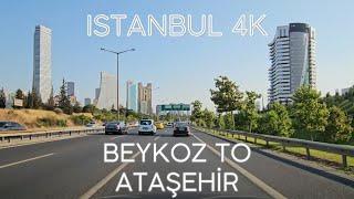 Istanbul 4K Drive from Beykoz to Ataşehir – Turkey 4K Drive - Evening Traffic and Sightseeing Video