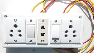 3Socket+2Switch Connection |Extension Box Wiring by #ChotonMantri |Switch Board Wiring