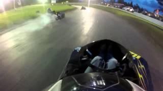 Turkey Trot Raceway 7-25-15 1st Heat Crash - King of Karting