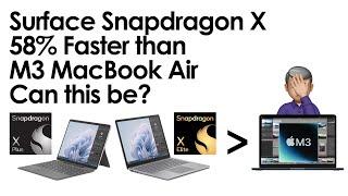 Surface Snapdragon X Elite vs Plus Faster Than M3 MacBook Air? Is this real?