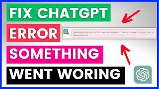 How To Fix ChatGPT Error - Something Went Wrong - If This Issue Persists Please Contact Us..?