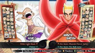 LUFFY GEAR 5 VS NARUTO BARYON MODE | Naruto Storm 4 MOD