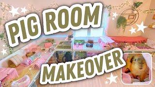 BRAND NEW GUINEA PIG ROOM MAKEOVER!  Stacked C&C Cages