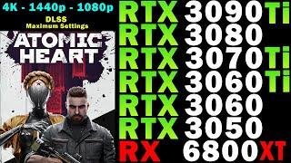 Atomic Heart RTX 3090 Ti, 3080, 3070 Ti, 3060 (Ti) 3050 | RX 6800 XT | 4K 1440p 1080p | Max Settings