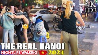  4K HDR | What Hanoi Nightlife Is Really Like | VIETNAM Walking Tour