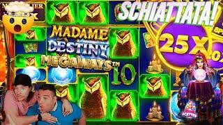 SCHIATTATA CON 25!!!MADAME DESTINY MEGAWAYS!!  SLOT ONLINE BIG WIN BEST OF️