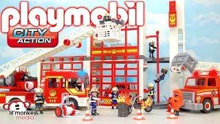 Playmobil City Action! Build and Play Fire Station, Fire Truck, Firefighters and More!! 