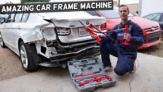 AMAZING CAR FRAME MACHINE. PORTABLE FRAME MACHINE FRAME REPAIR REVIEW