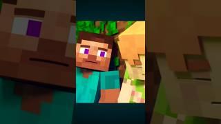 Steve save alex when villager and pillager help #shorts #minecraft