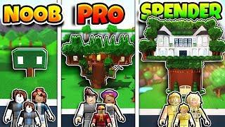 Roblox NOOB vs PRO vs ROBUX SPENDER FAMILY TREE HOUSE BUILD CHALLENGE in BLOXBURG