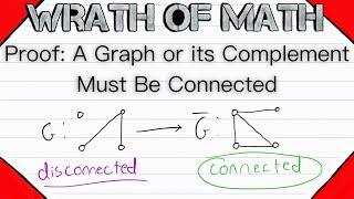 Proof: A Graph or its Complement Must be Connected | Graph Theory, Graph Complements